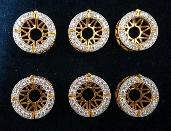 18 KT Gold Clip On Buttons - Image 7