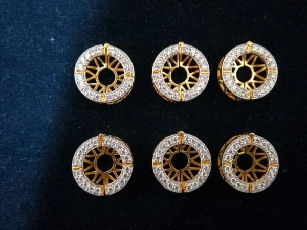 18 KT Gold Clip On Buttons - Image 8