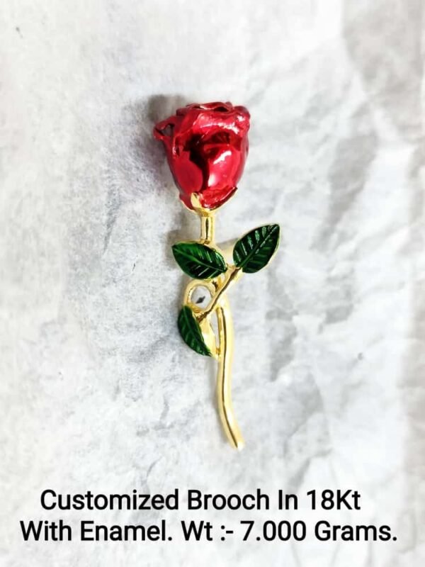 18KT Gold Brooch Lapel Pin - Image 2